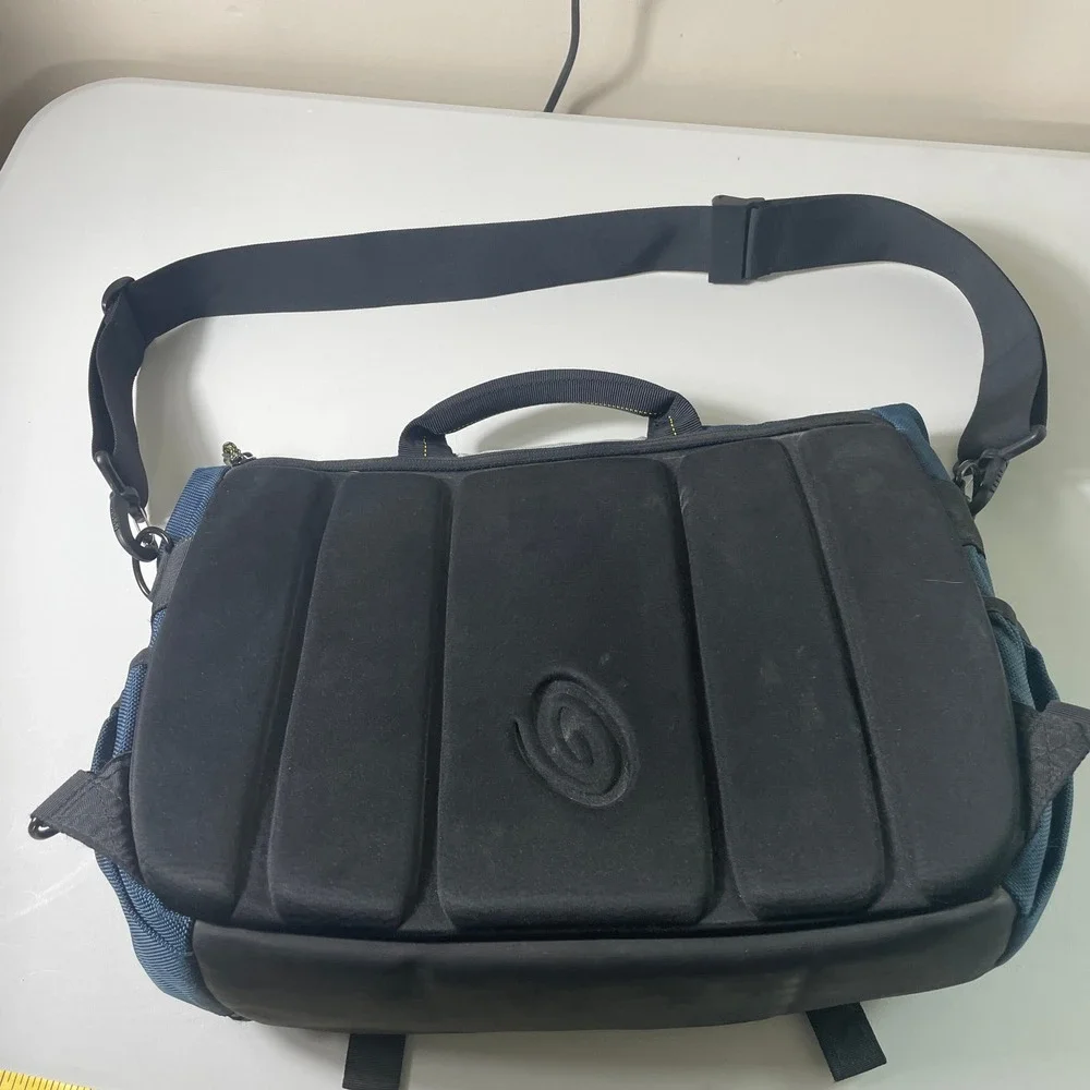 Vintage Timbuk2 Commute Classic Messenger Bag Blue Grey Padded Laptop Gorpcore